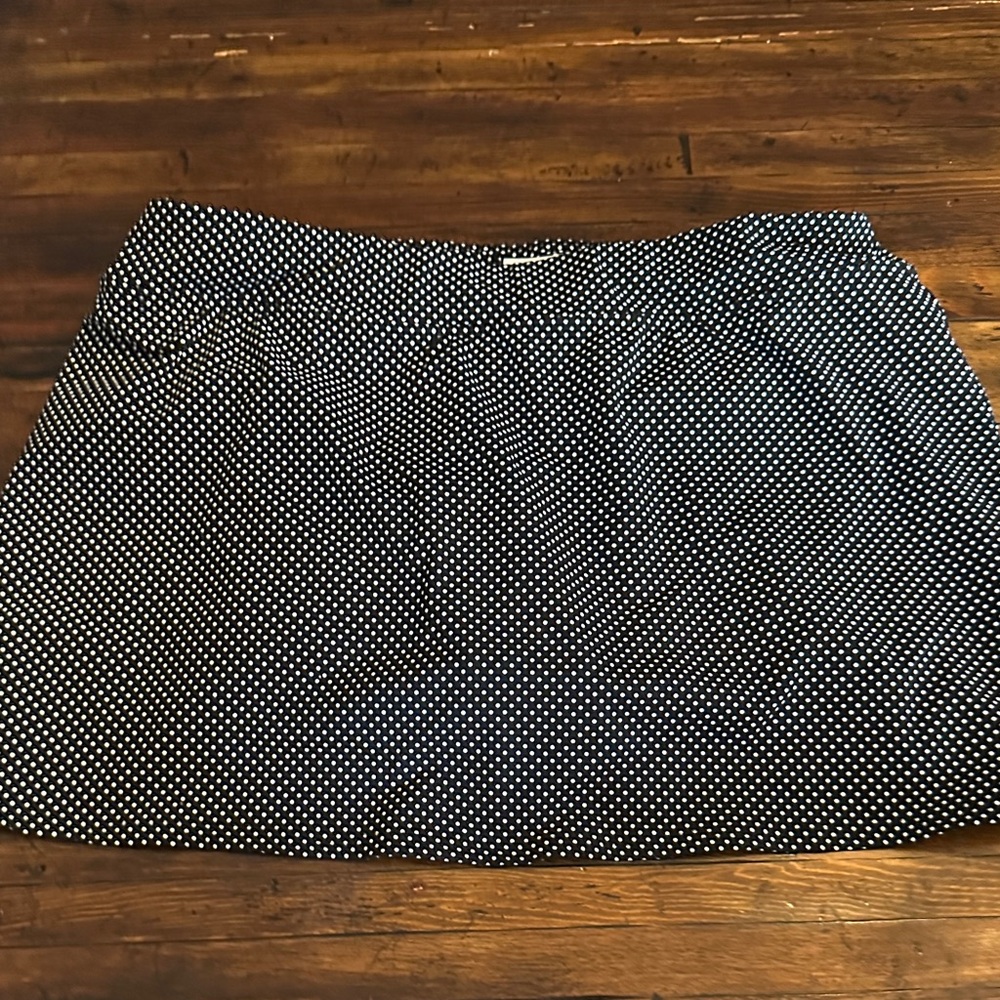 Lands' End black and White Polka Dot Skirt